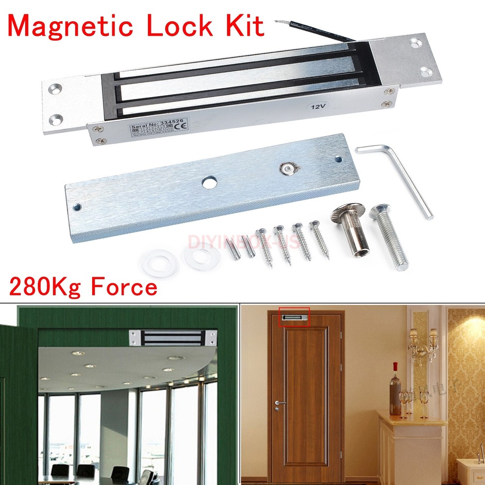 Electric Magnetic Lock Door Access Control System 600lbs Holding Force DC12V