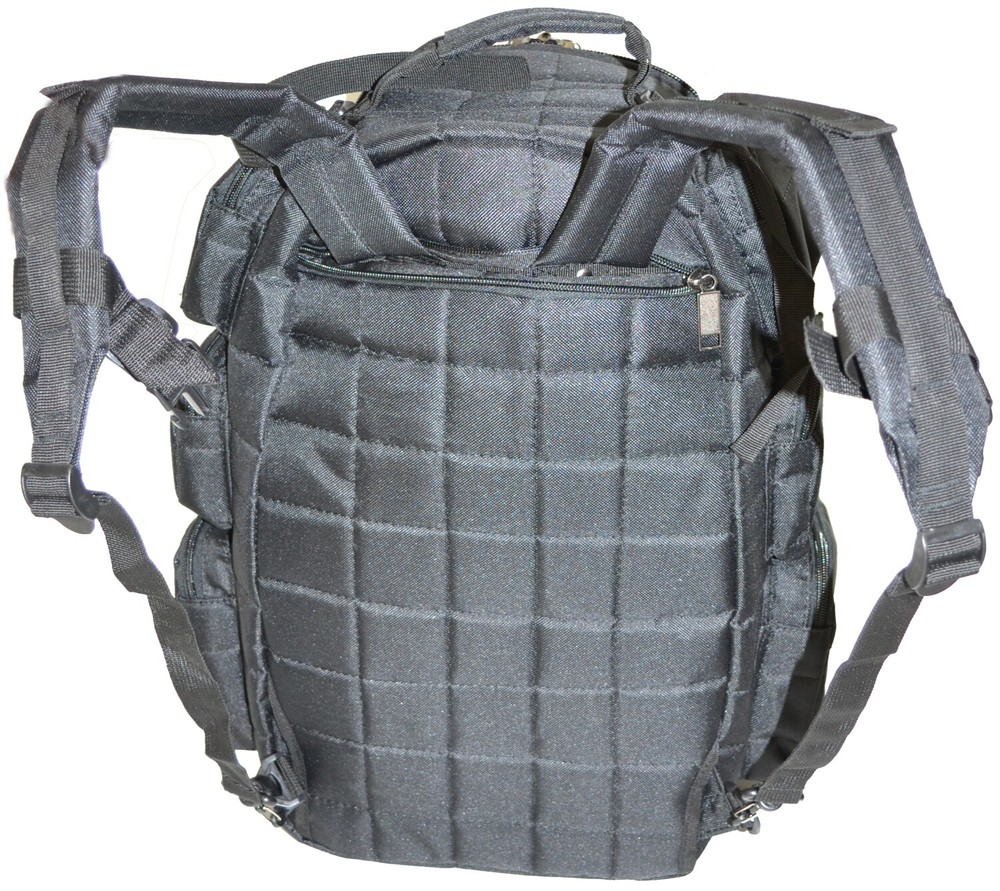 Backpack + Range Bag with Large Padded Deluxe Divider and 9 Clip Mag Holder -...