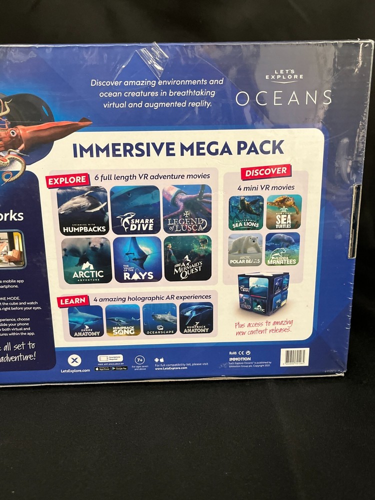 Let's Explore Oceans Immersive Mega Pack Bluetooth Smartphone VR Headset