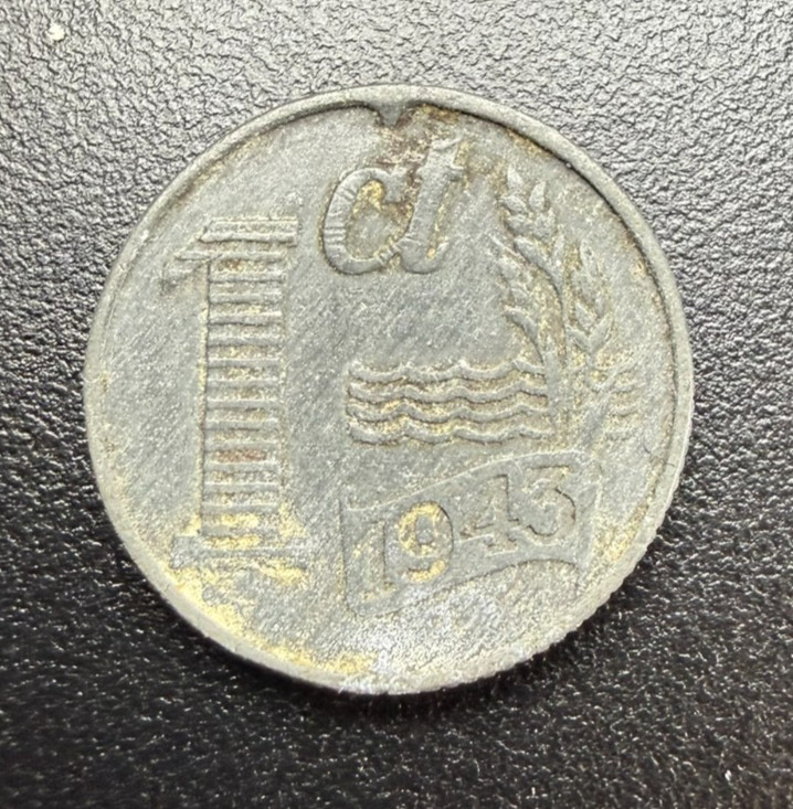 Netherlands 1 Cent 1943 German Occupation KM# 170 (0167)