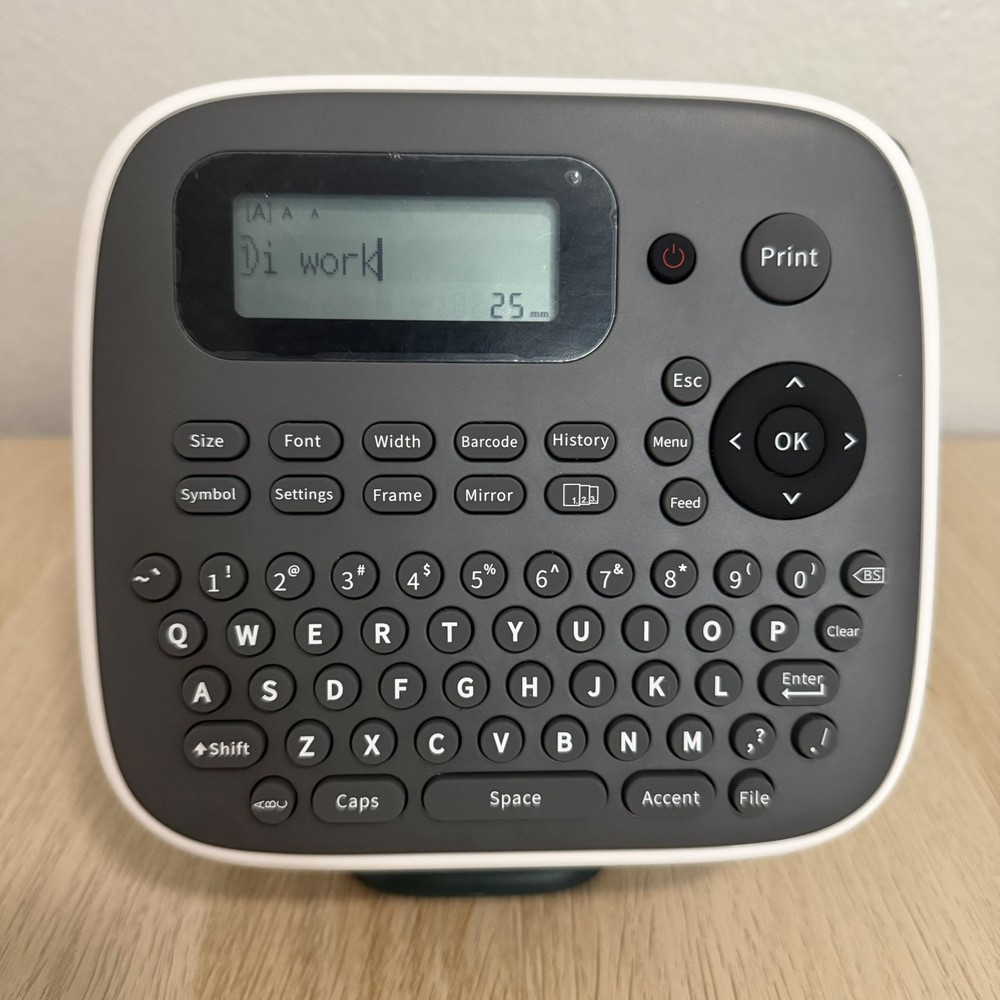 Desktop Label Maker Waterproof-Labels, D210S Label Maker Machine Gray