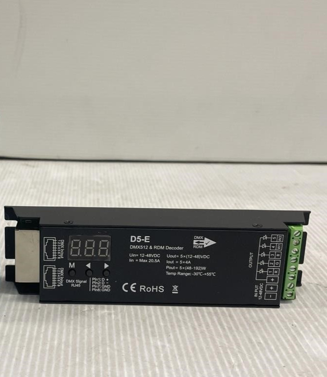 5 Channel DMX Decoder with RDM Digital Display,Dmx512 Dimmer Driver PWM RGBCCT L