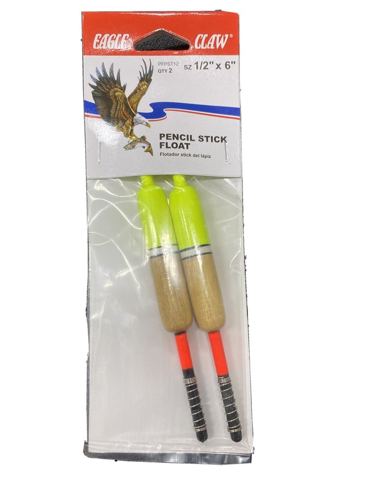 Eagle Claw EC586W Balsa Float 1/2" Pencil Stick/Spring 2 Per Pack