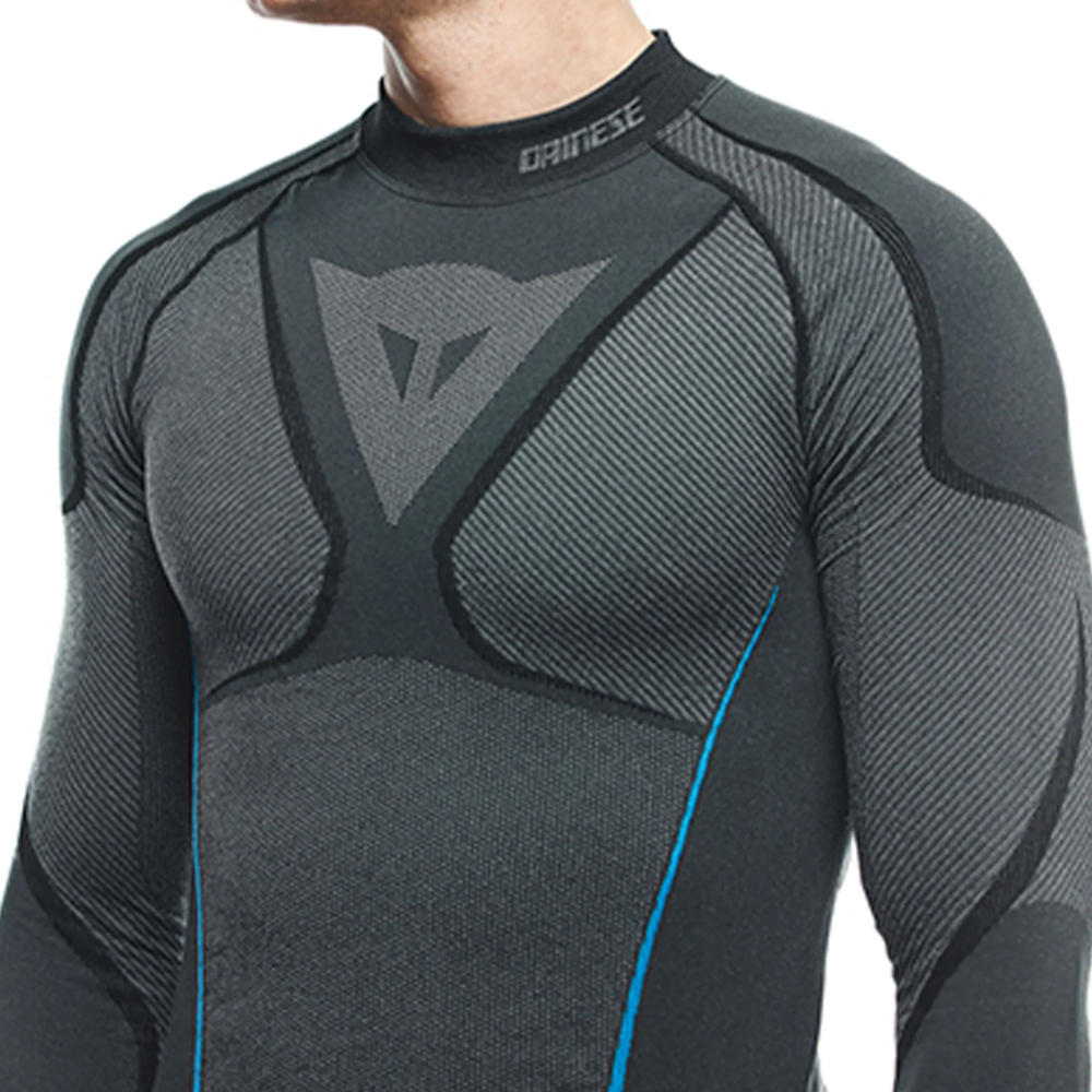 Dainese Dry Long Sleeve Motorcycle Base Layer - Black/Blue (607)