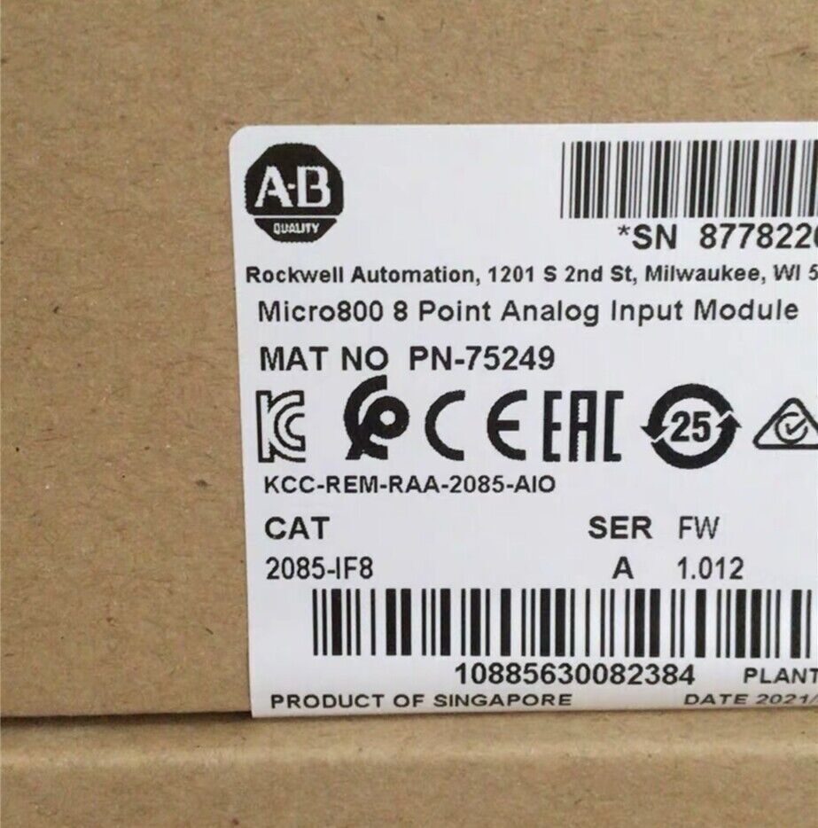 New Factory Sealed AB2085-IF8 Micro800 8 Point Analog Input Module