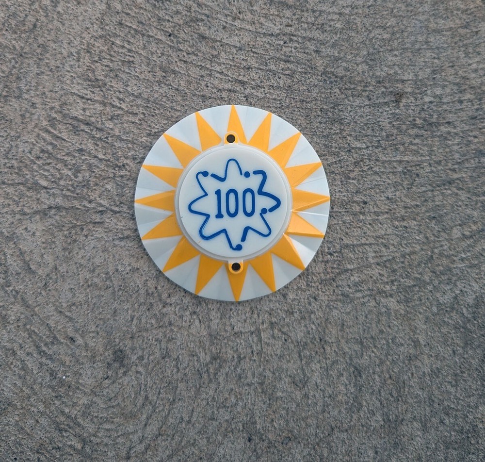 POP BUMPER CAP SUNBURST '100' SQUIGGLE Y/B 16531 3A-7187