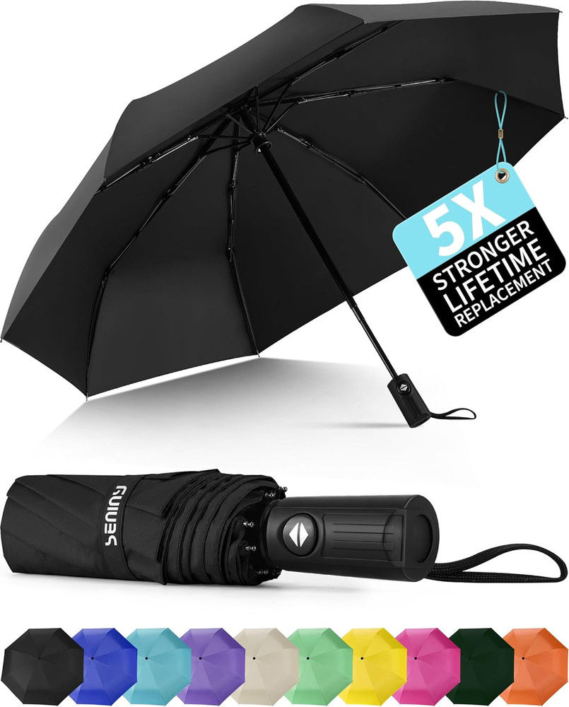 Windproof Automatic Umbrellas Portable & Compact Strong UV for Protection