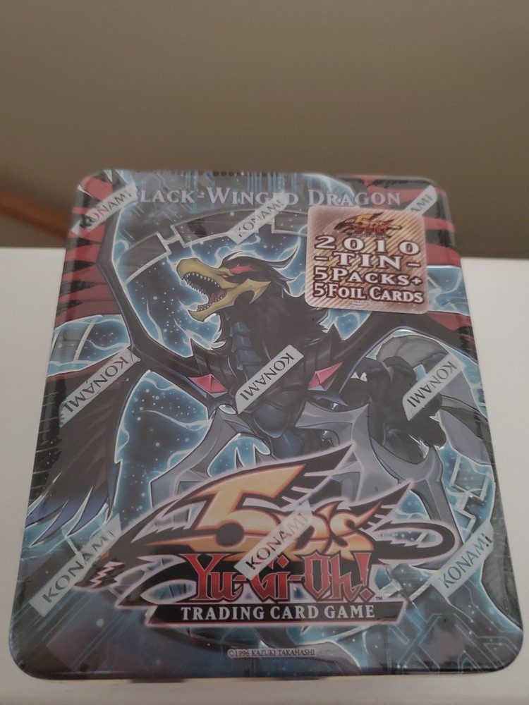 Yugioh 2010 black-winged dragon tin sealed