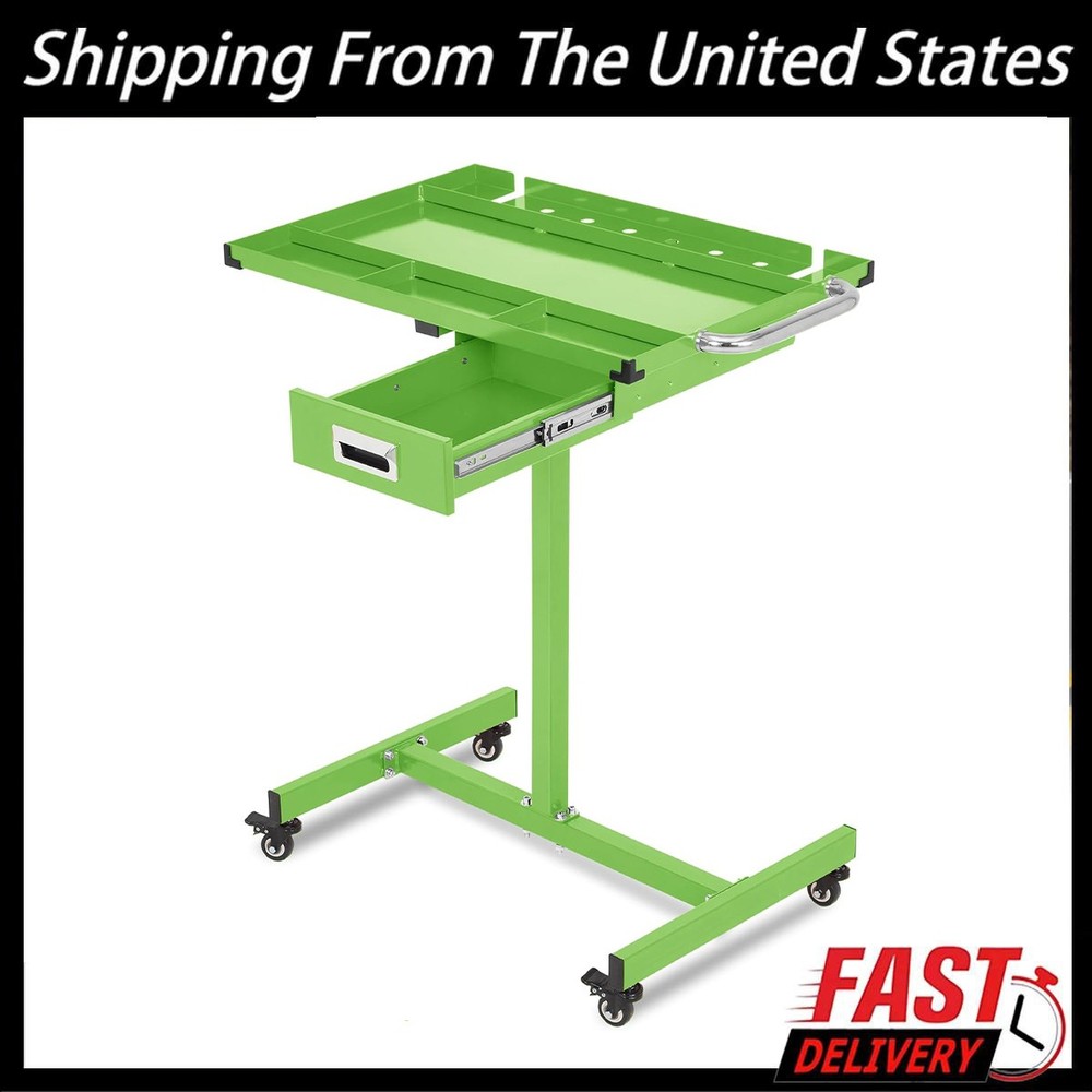 220lbs Tear Down Tray Mobile Work Table Capacity Rolling Tool Table with Drawer