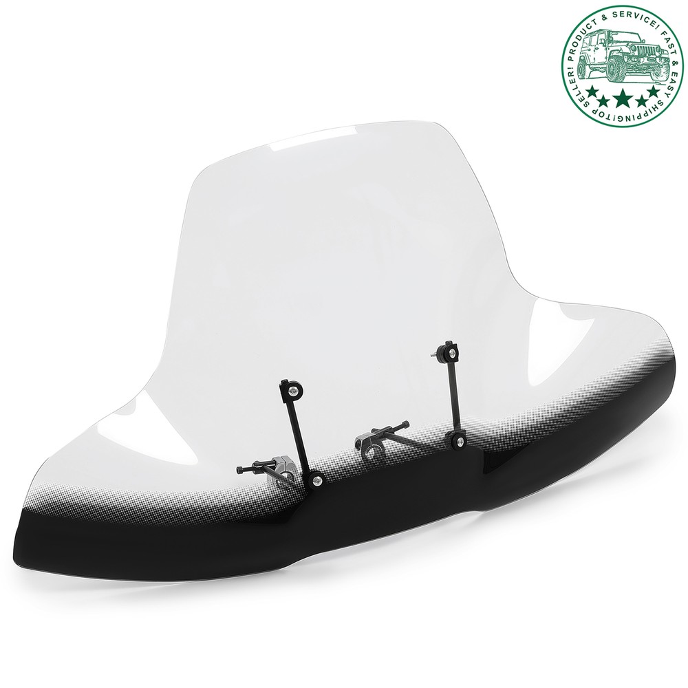 2-Tone Large Windshield Windscreen Screen Protector For ATV Motorcycle Harley