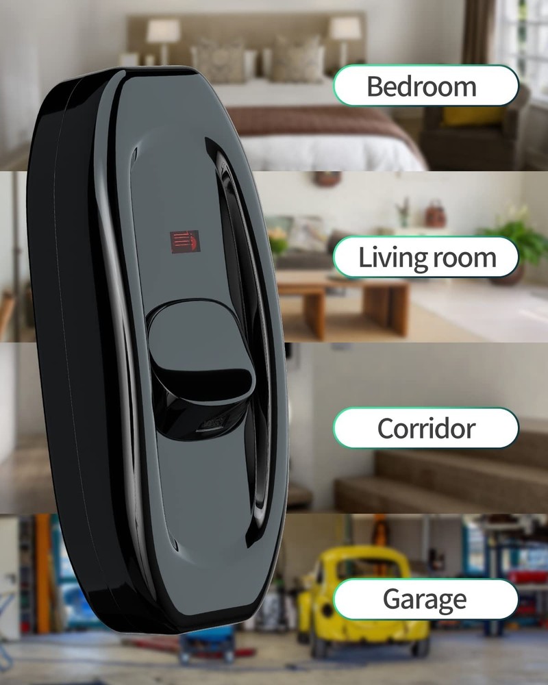 Durable Black Push Button Switch - 2 Pack for Convenient Appliance Control