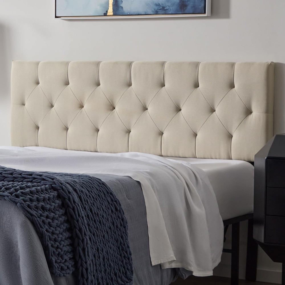 Luxurious Pearl Mid-Rise Headboard - Easy Assembly & Versatile Mounting Options