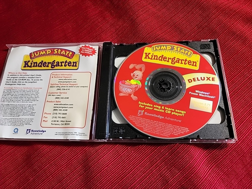 Jump Start Kindergarten CD ROM computer Windows Power Macintosh Jumpstart