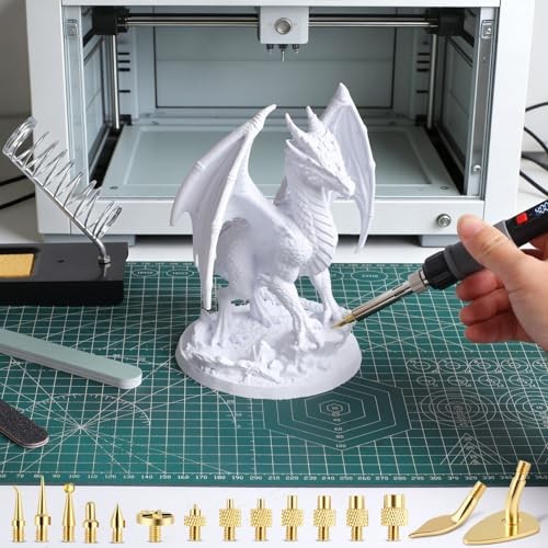 21-in-1 3D Printer Smoothing Tool Kit, 80W LED Digital Adjustable Temperature