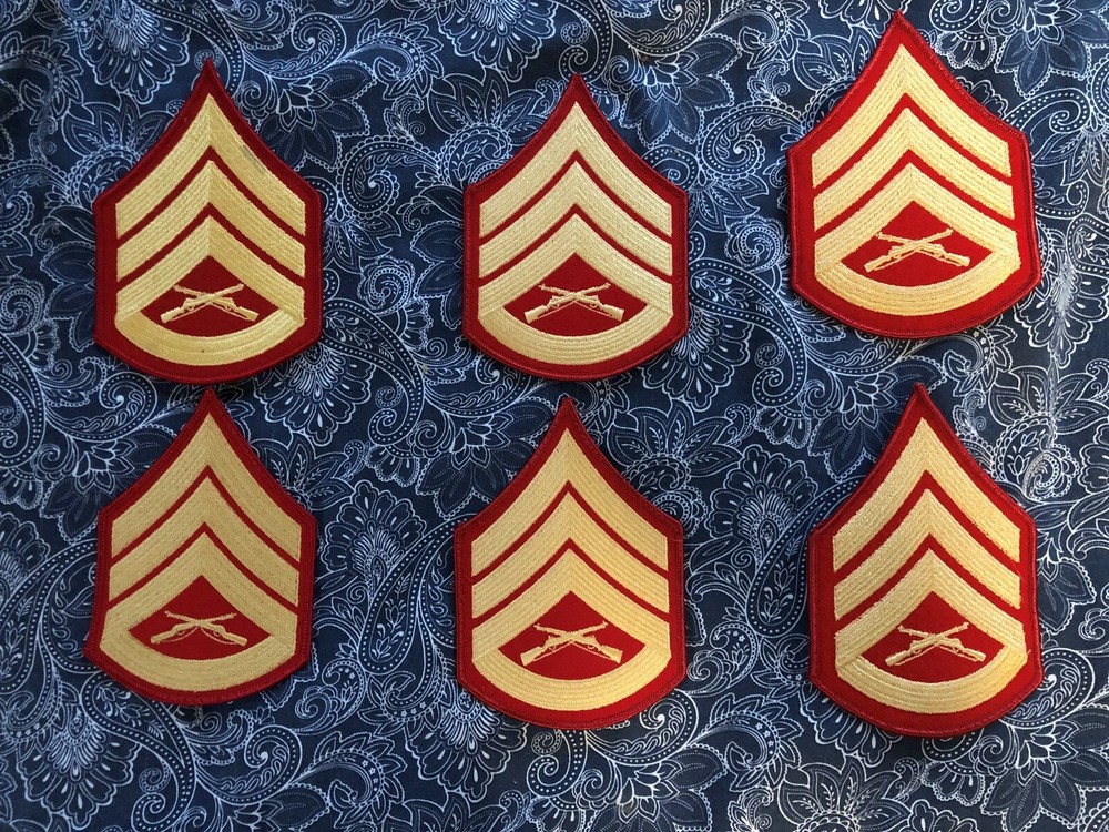 USMC Marine Corps Staff Sergeant (SSgt) E6 Rank Chevrons