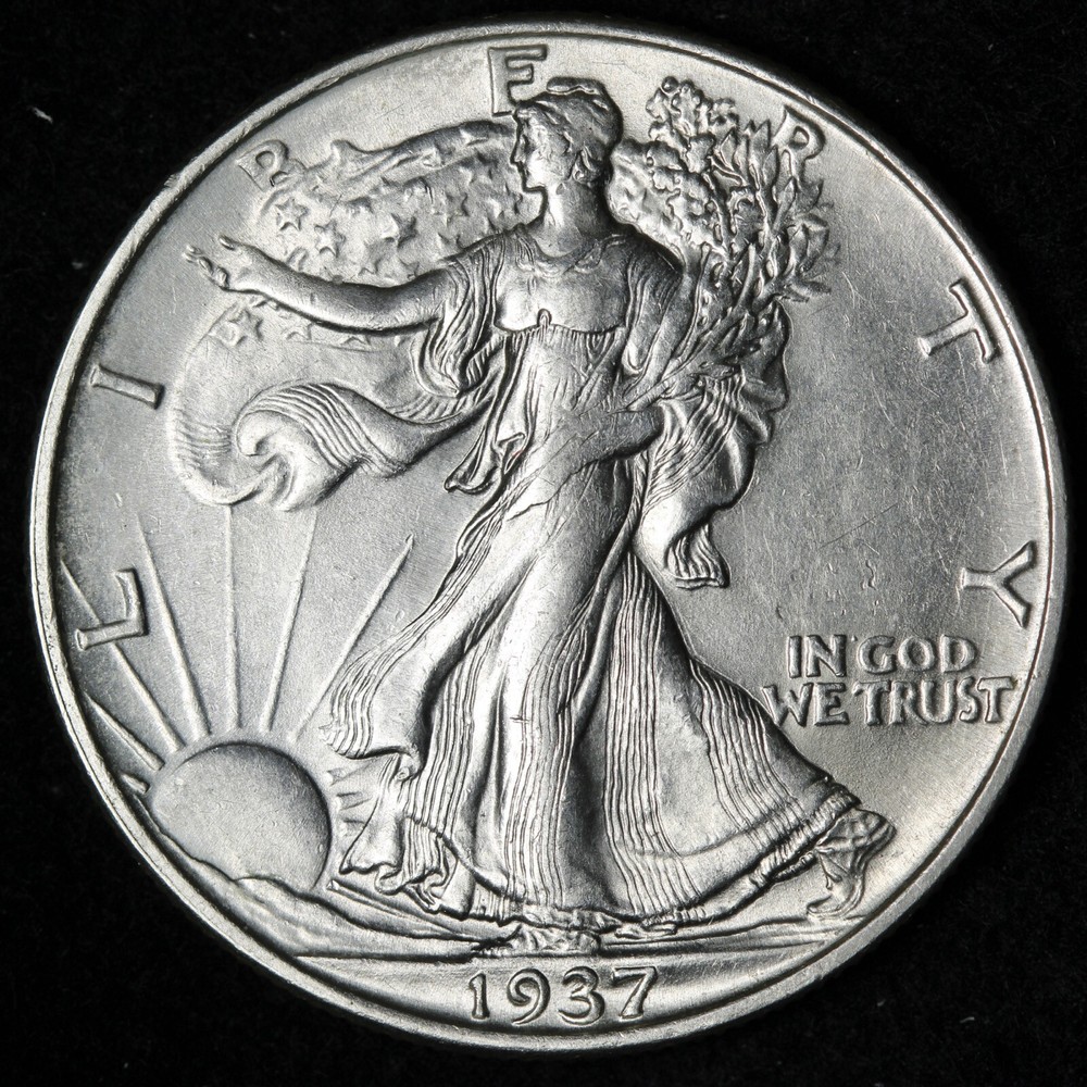 1937 Walking Liberty Silver Half Dollar BU *UNCIRCULATED* MS E358 AKML