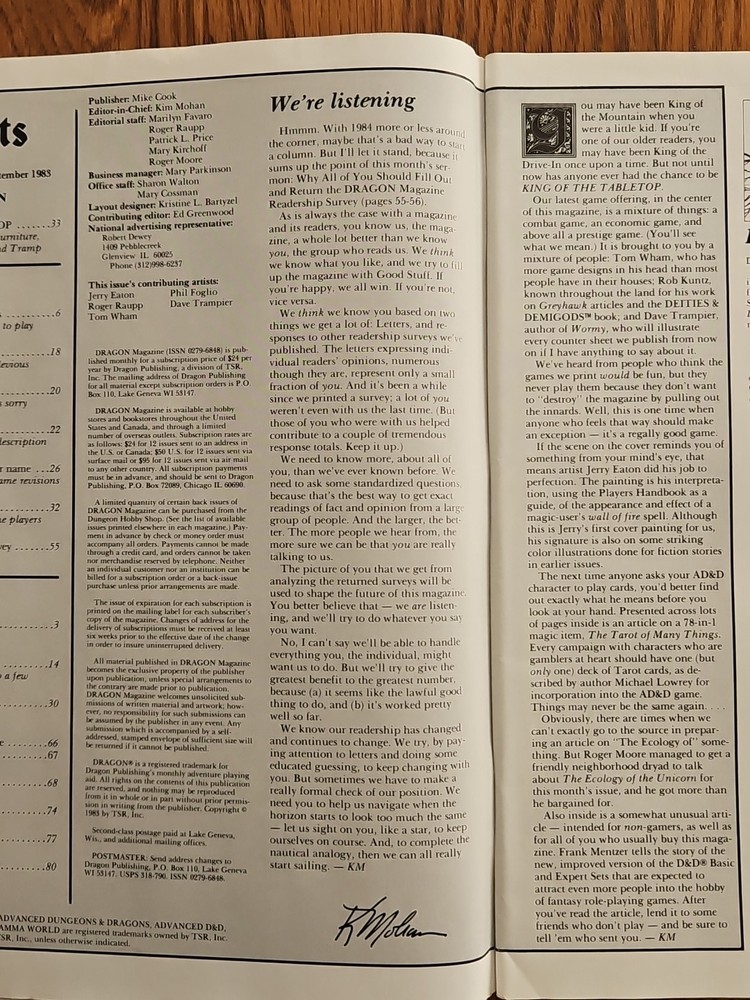 Dragon Magazine #77, TSR, September 1983