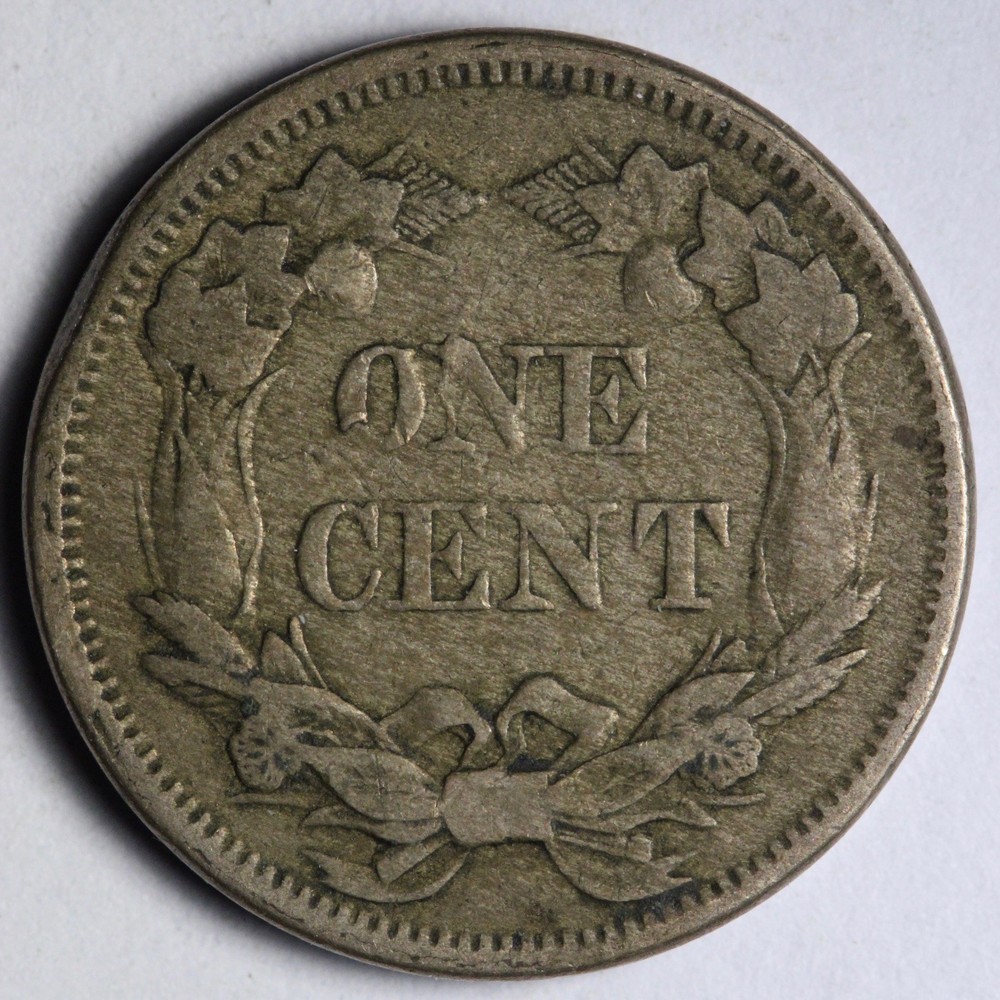 1858 Large Letter Flying Eagle Cent Penny XF E164 ZYUV