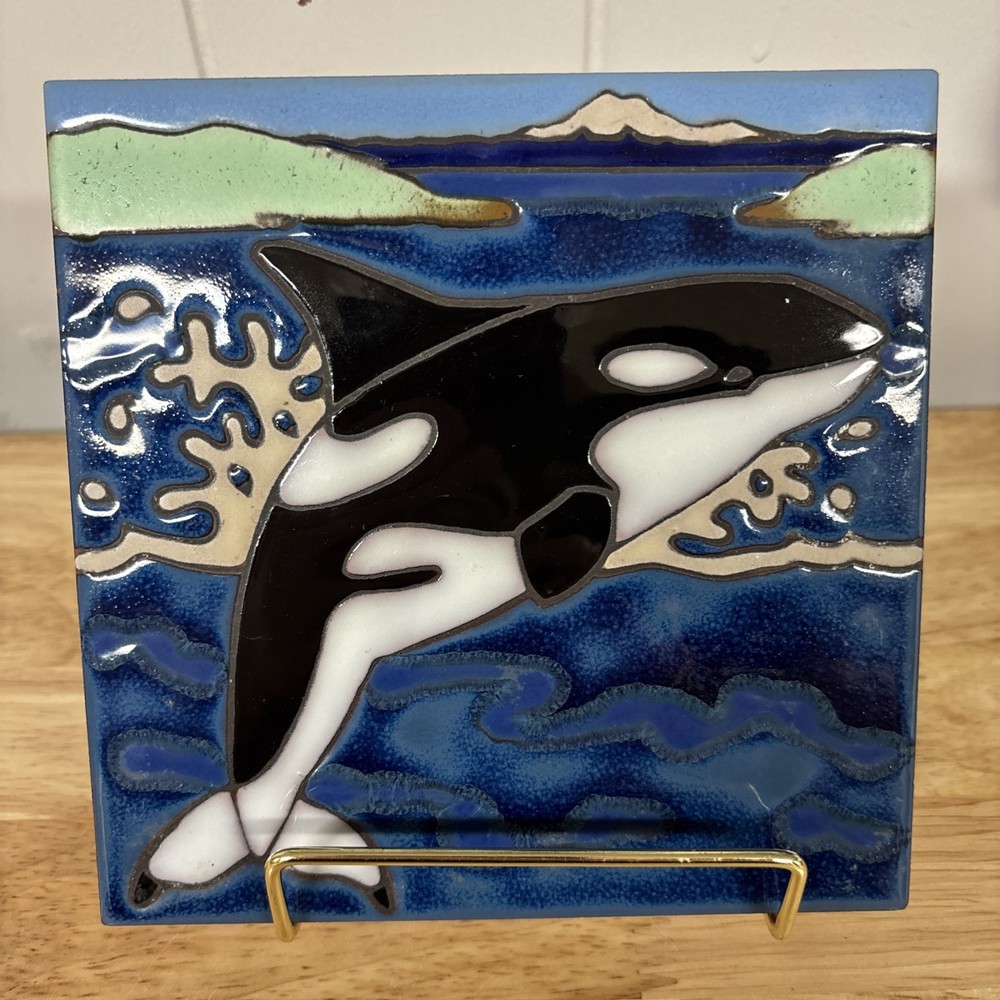 Triton Tile Orca Tile Killer Whale Tile Vintage 1996