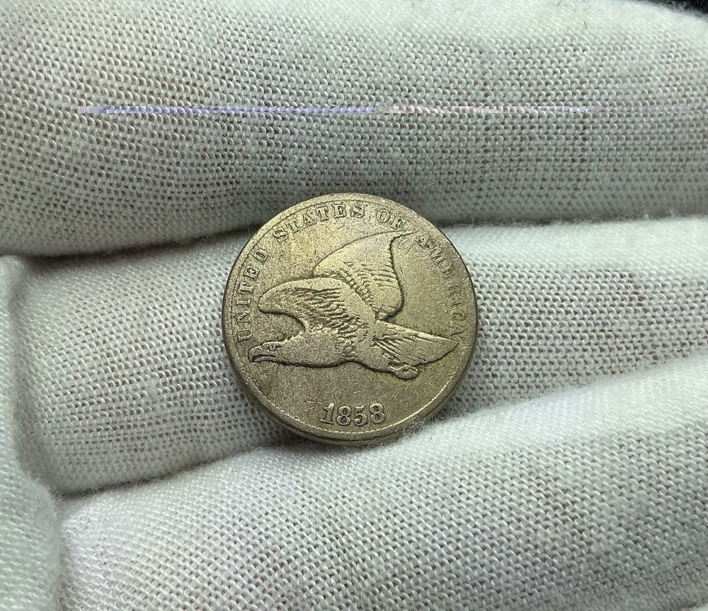 1858 SL Small Letters Flying Eagle Cent S249