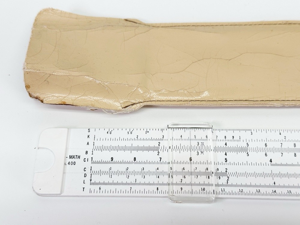 (2) Vintage ACU-MATH NO. 400 Multifunctional With Slide Rule Cases Drafting