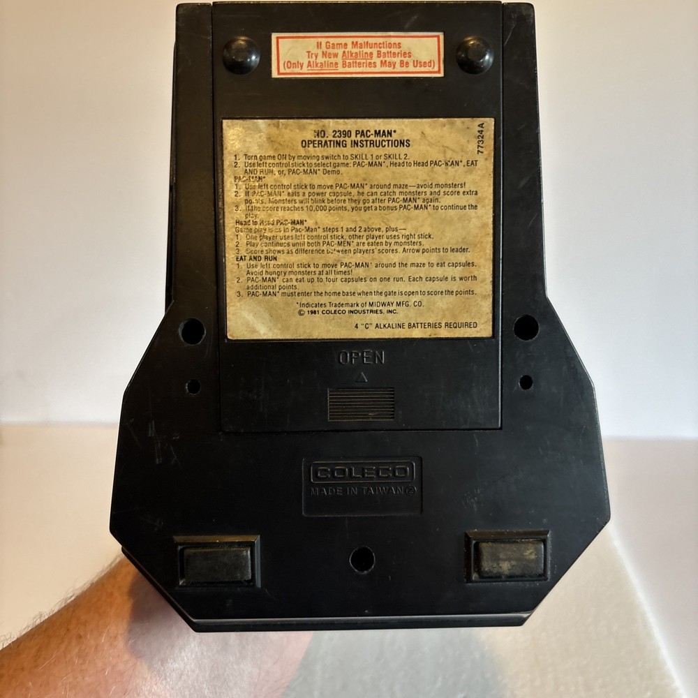 1981 Coleco Midway PAC-MAN Tabletop Mini Arcade Machine Game Tested & Working