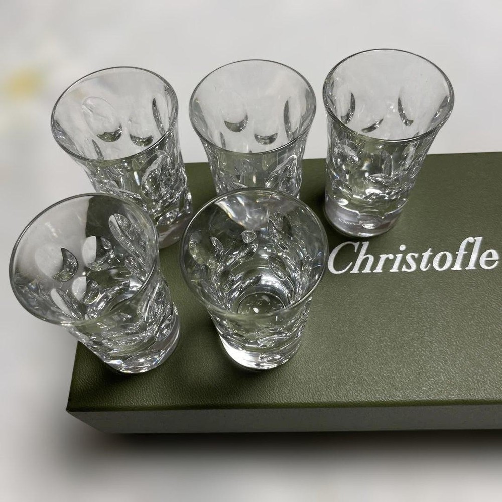 Christofle Crystal SASARAt Glasses Same Pattern Set of 5