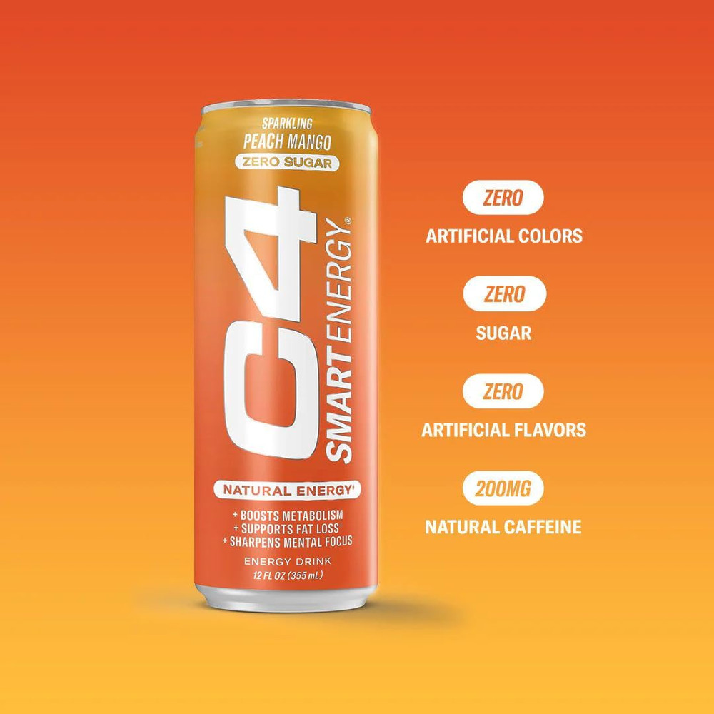 C4 Performance & Smart Energy Drink Variety Pack | Zero Sugar Carbonated Prewor