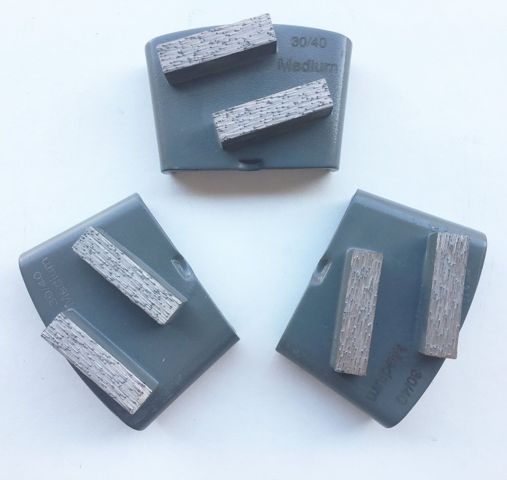 New 9PK 30/40 Medium Bond HTC Quick Change Diamond Floor Grinding Segments