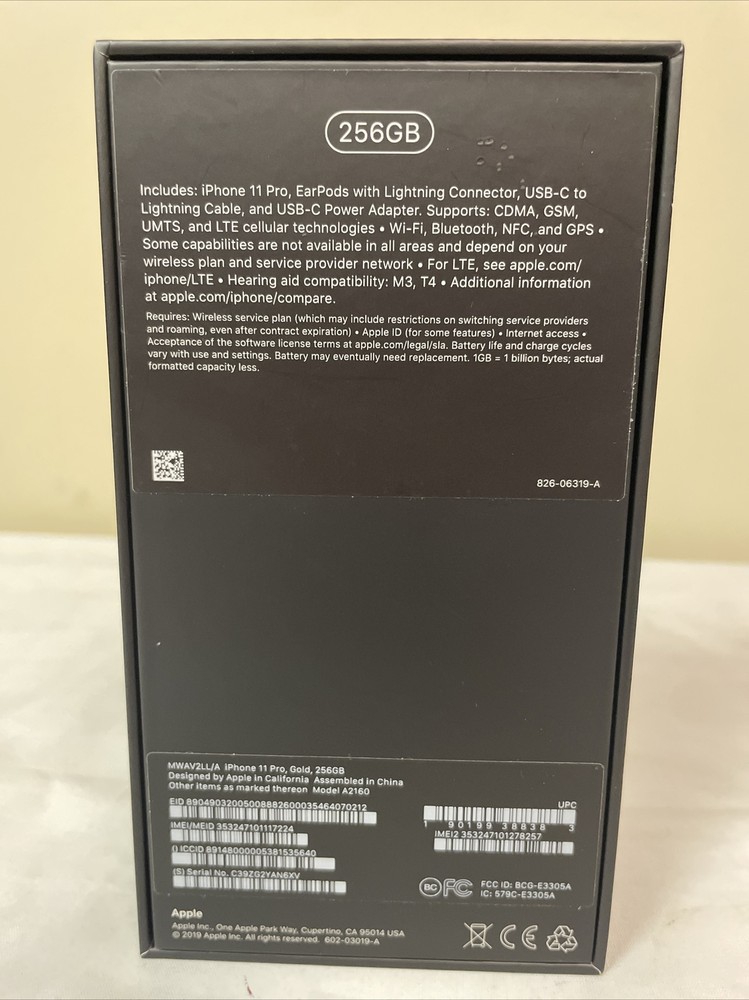 IPHONE 11 PRO GOLD 256GB BOX ONLY