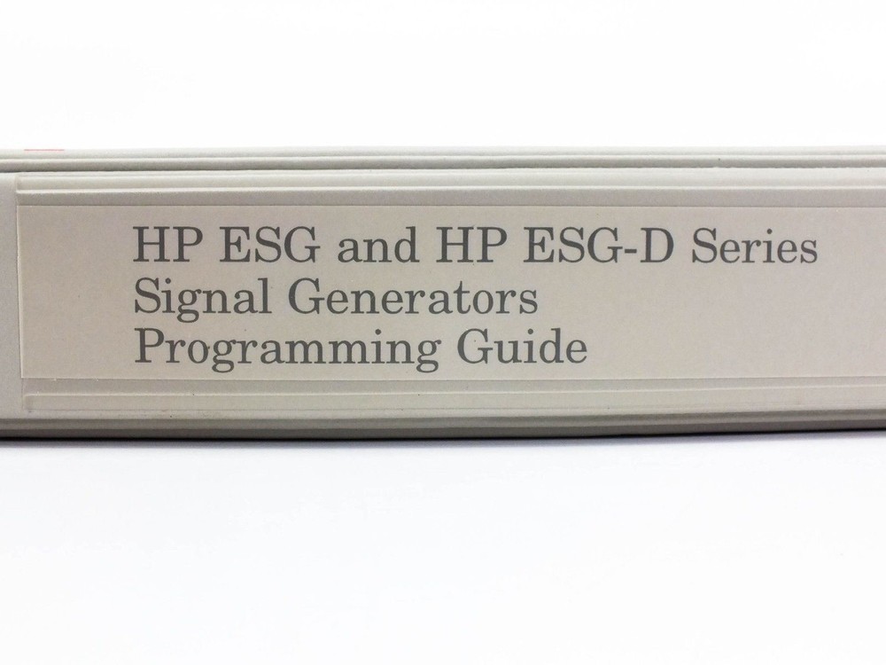 HP Signal Generators Programming Guide ESG/ESG-D Series