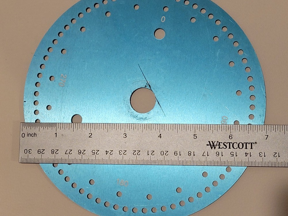 Alisam engineering 7 inch diameter plate .75 inch spindle