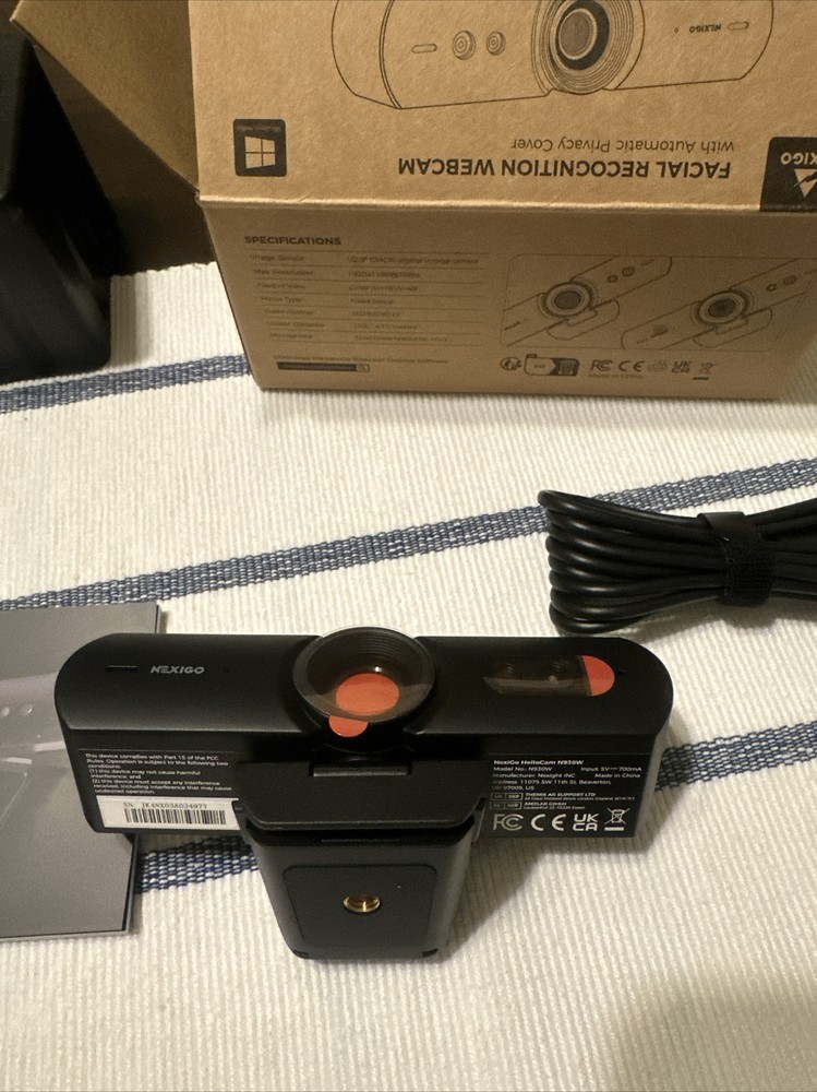 NexiGo HelloCam, 1080P Webcam with Windows Hello, True Privacy, Automatic Ele...