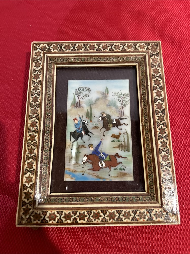 Persian Hunting Scene. 7x5 Inches