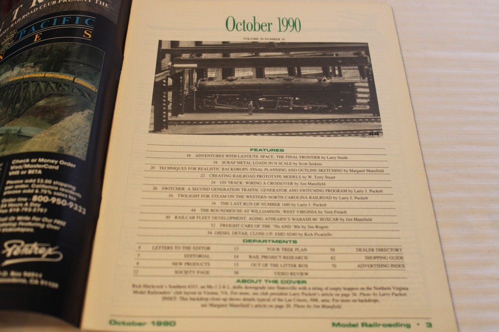Model Railroading Magazine, October 1990 Issue
