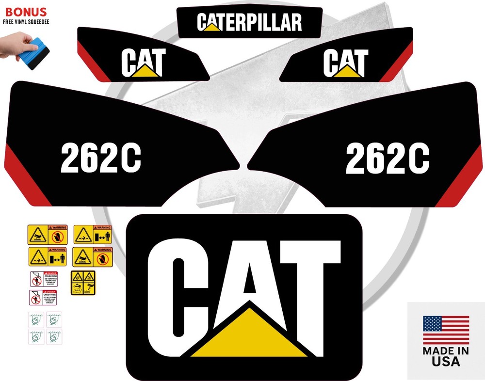 Fits Caterpillar 262C Decal Kit Skid Steer 3M VINYL / FREE SHIPPING