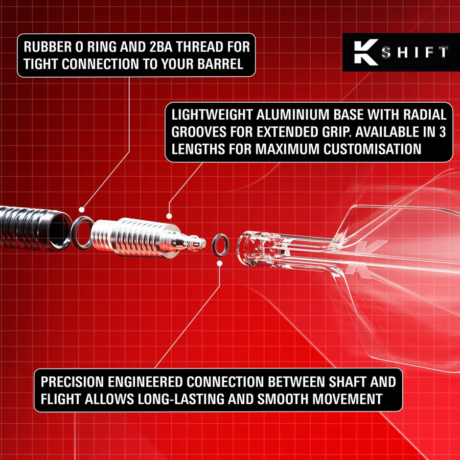 NO2 STANDARD CLEAR MEDIUM TARGET K-SHIFT 1 PIECE SHAFT AND FLIGHT