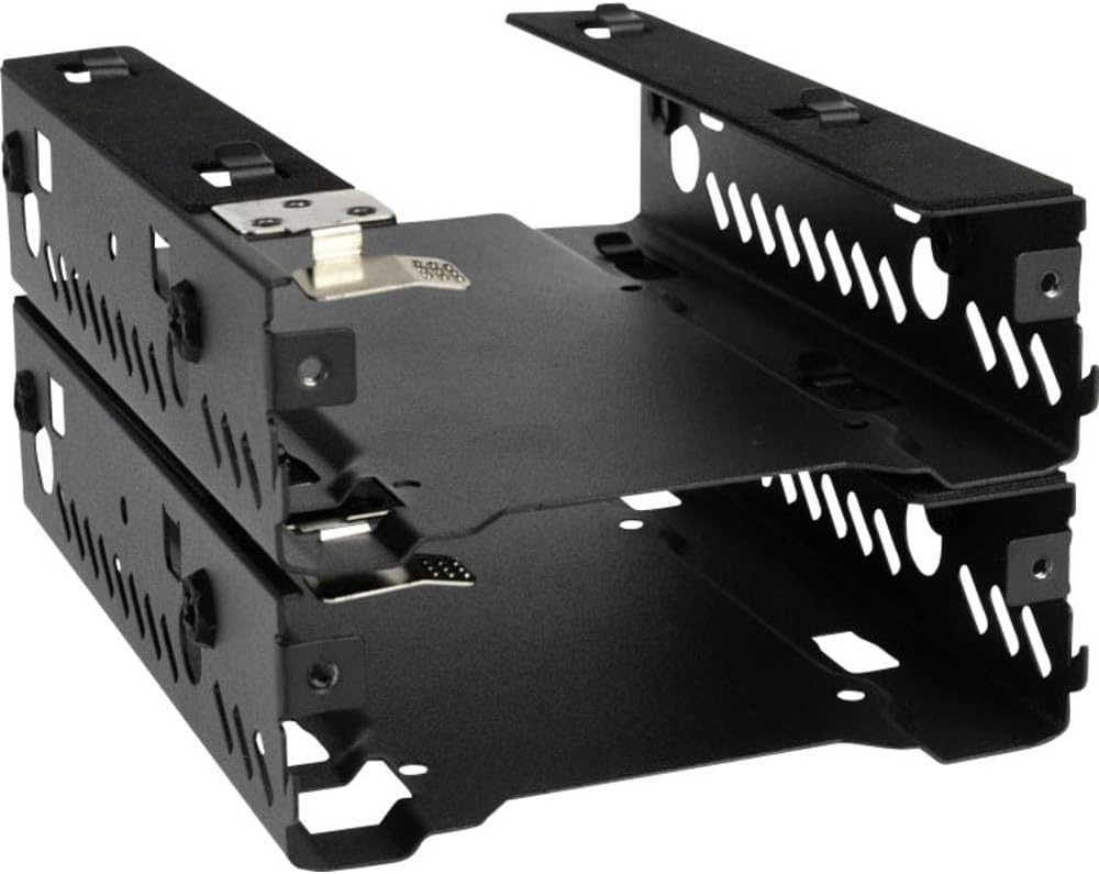 Phanteks - Stackable 3.5" HDD Bracket Duo Pack Cases PH-HDDKT_03,Black Black