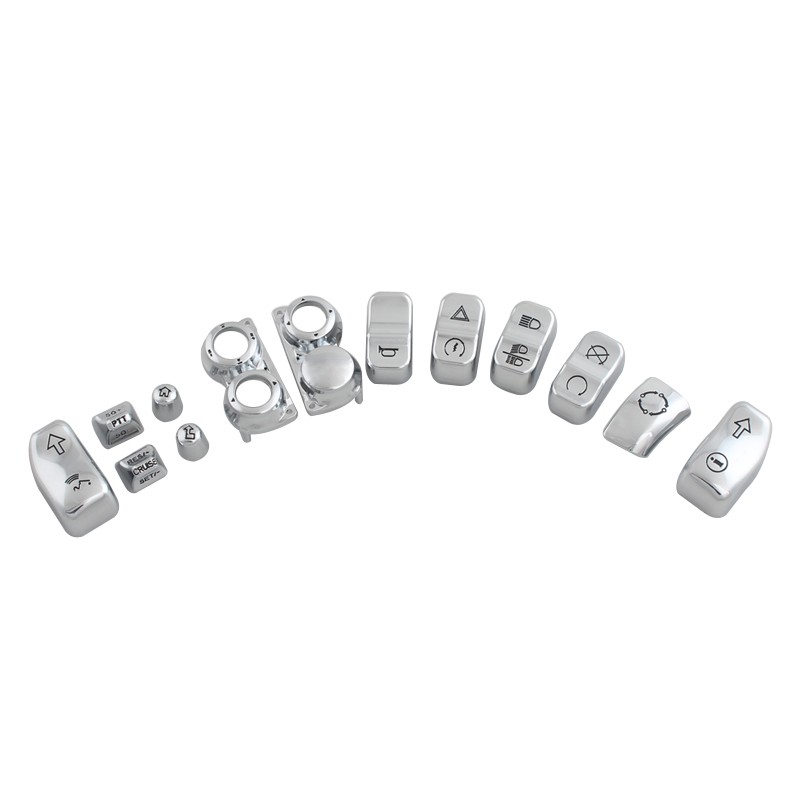 13pcs Hand Control Housing Button Cover Switch Cap Kit For Harley Electra Glide