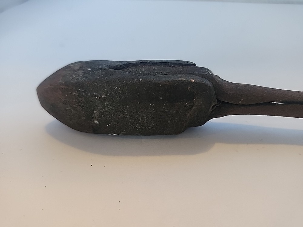 antique copper soldering iron 13"