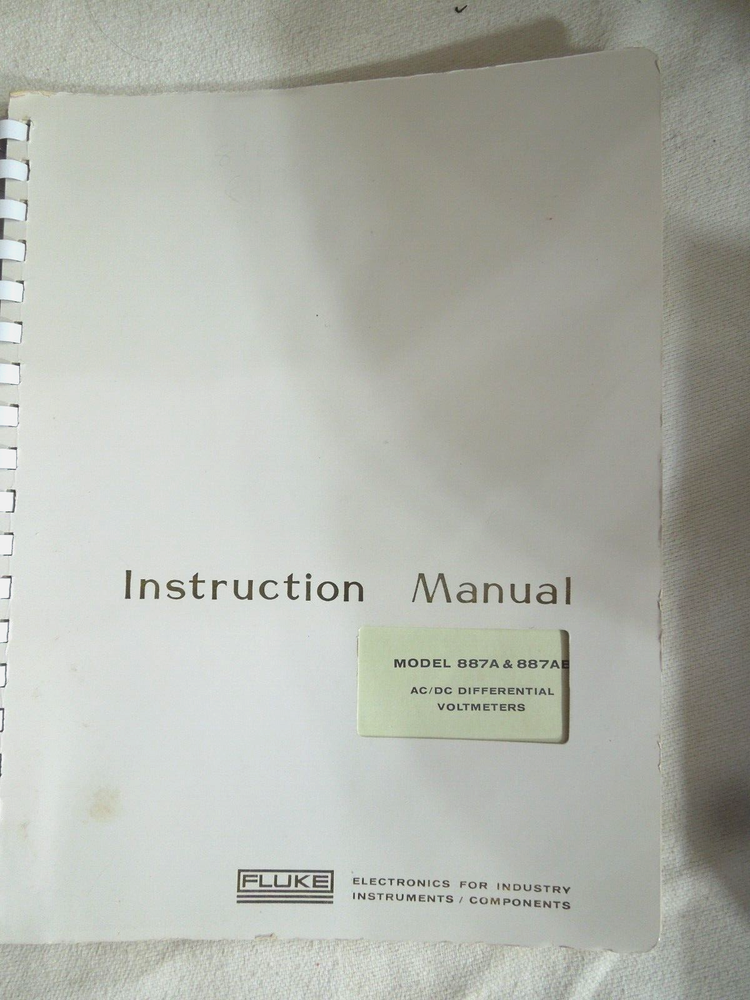FLUKE 887A AC/DC DIFFERENTAL VOLTMETER
