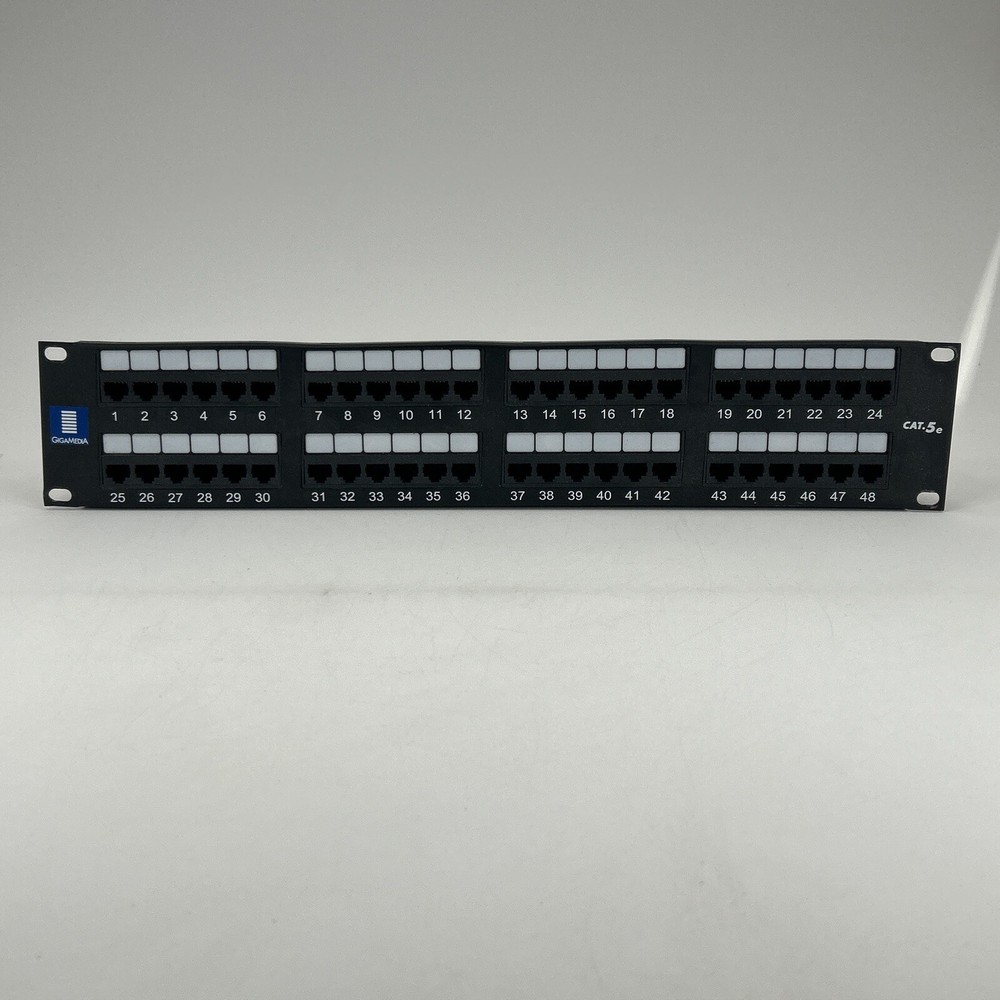 GIGAMEDIA  48-Port Connector Cat5e Patch Panel