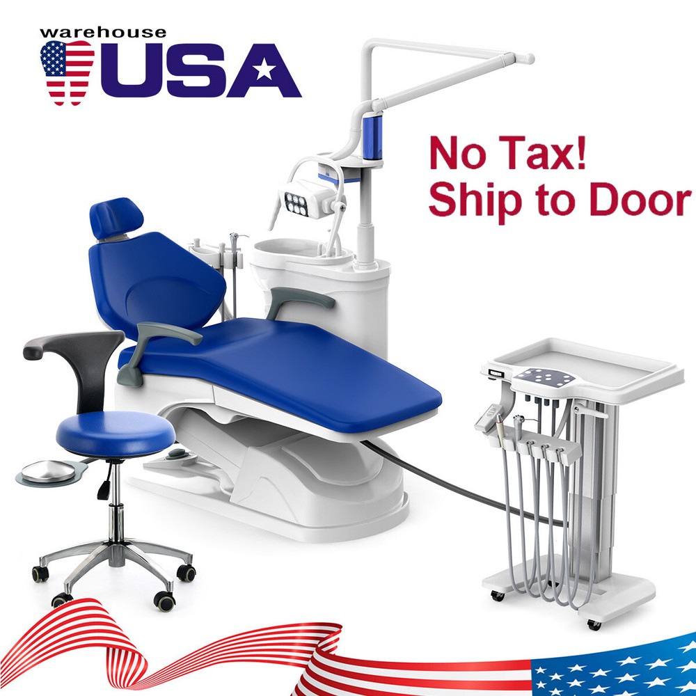PU Leather Computer Controlled Integral Dental Unit Chair DC Motor