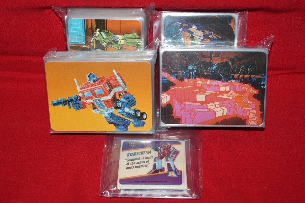 1985 Hasbro Transformers 192 Card set & 23 Stickers Complete HIGH Grade