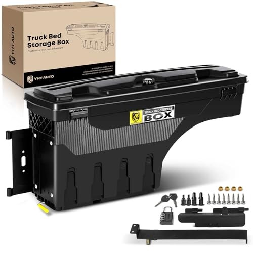 Truck Bed Storage Tool Box Lockable Compatible with 1987-2011 Driver Side