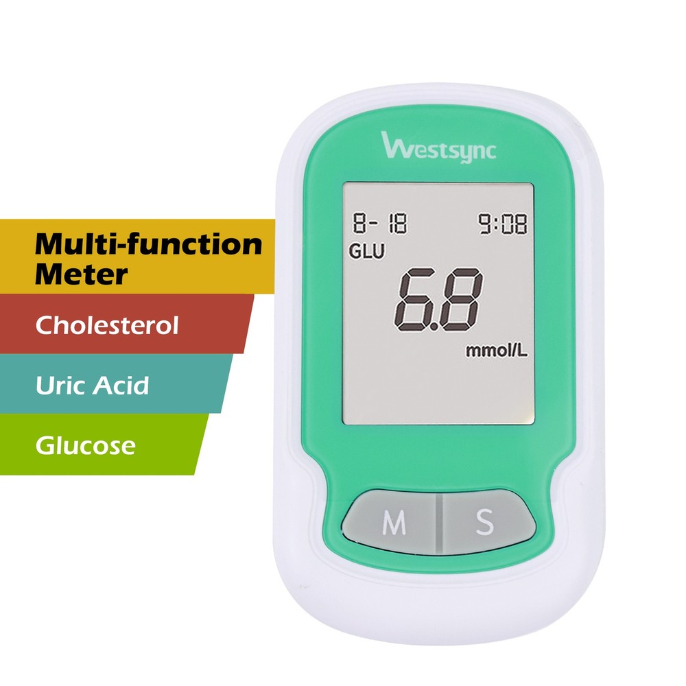 Multi-Function Cholesterol Tester - Glucose Uric Acid Monitor Meter Kit++