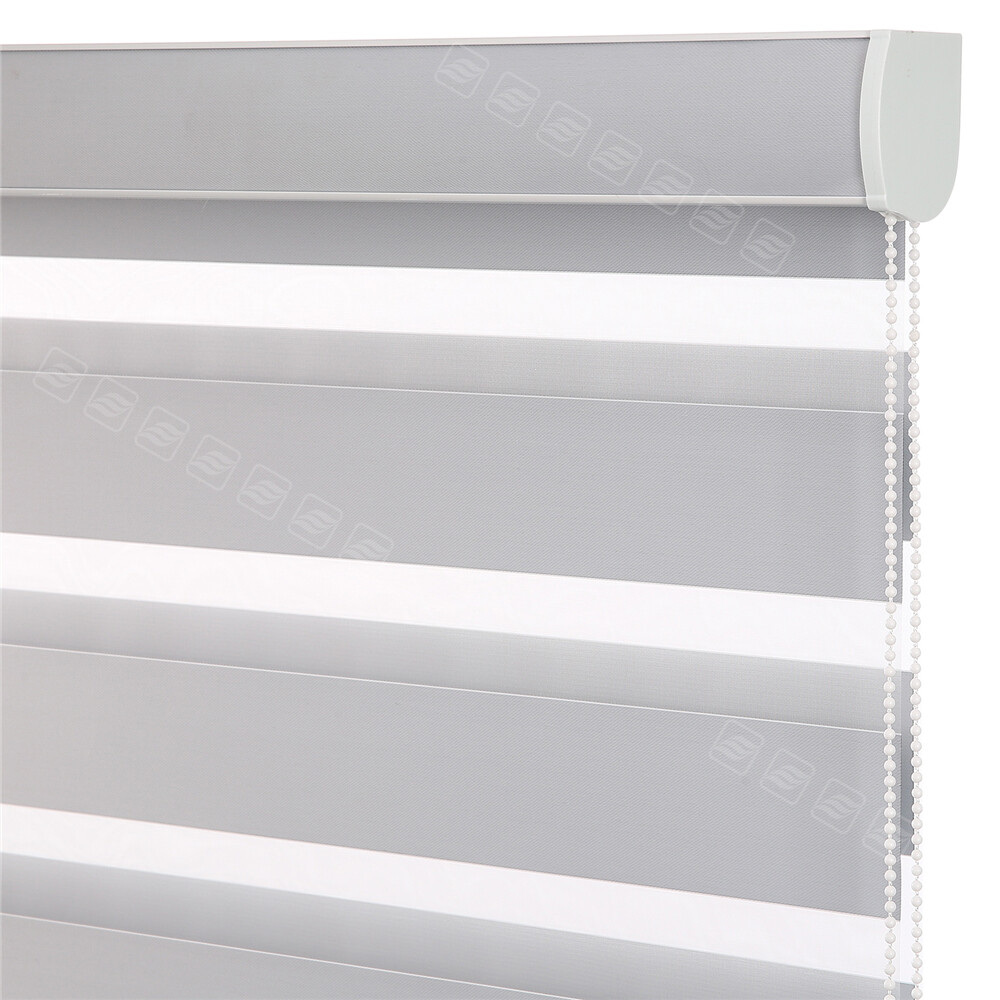 Horizontal Window Shade Curtains, Dual-Roller Zebra Blinds, Easy to Install