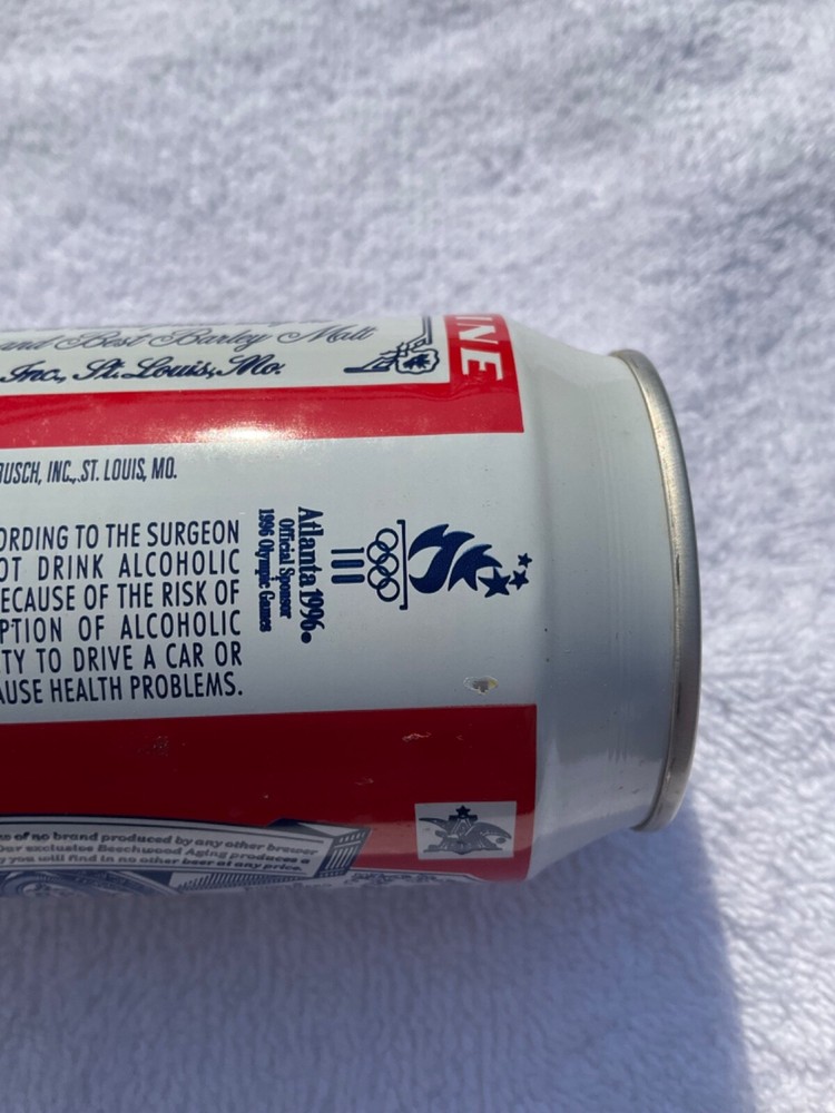 1996 Budweiser Olympic 12 oz Beer Can