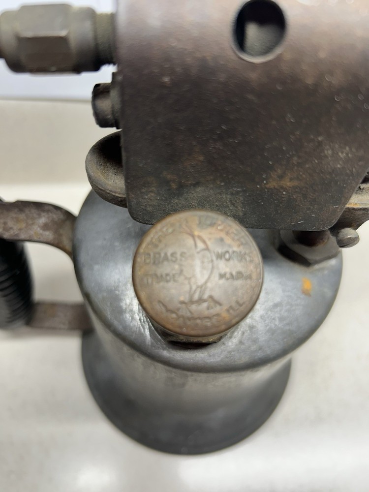 Vintage brass hand held blow torch