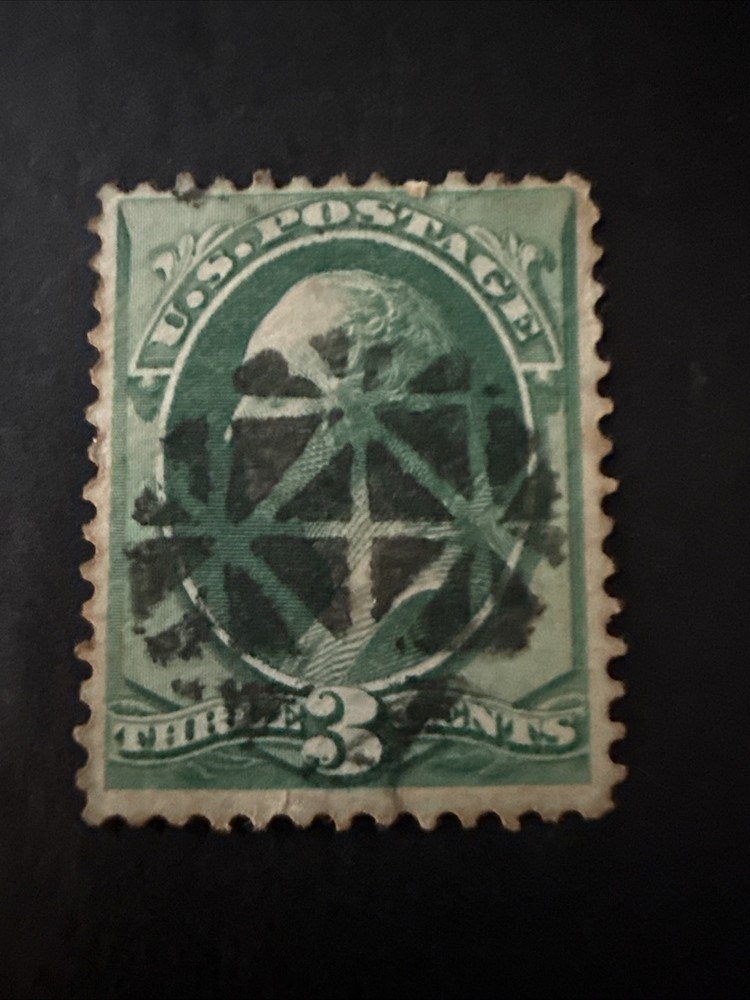 US Scott #184 With Nice Geometrical Cancel!